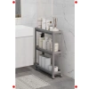 3 Katlı Tekerlekli Slim Mutfak/Banyo Rafı - Gri