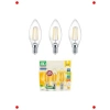 3lü  Filament Mum Ampul E14 4W 2700K Sarı Işık
