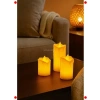3lü LED Dekoratif Elektronik Mum Seti - Farklı Boylar