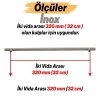 320 mm Mutfak Çekmece Kolu, Metal Tasarım ile Modern Görünüm