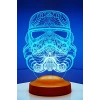 3D Askeri Stormtrooper Led Lamba, 3 Boyutlu Tasarım
