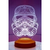 3D Askeri Stormtrooper Led Lamba, 3 Boyutlu Tasarım