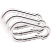 40x20x4 mm Boyutunda 316 Paslanmaz Çelik Karabina, 10 Adet