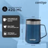 420 mL Kapasiteli Mavi Renk Vakumlu Masa Kupası