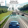 4K Ön ve Arka Dash Cam, Gece Görüş ve WiFi Özellikli