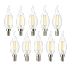 4W E14 Kıvrık LED Mum Ampul, 3000K Günışığı, 10lu Paket