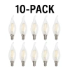 4W E14 Kıvrık LED Mum Ampul, 3000K Günışığı, 10lu Paket