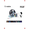 5 Metre RGB Şerit LED Seti Kumandalı ve Trafolu