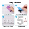 50 mm Küçük Boy Yapışkanlı Kapı Numarası ile Kolay Bulunabilirlik