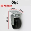 50 mm Tekerlekli Dayanıklı Sanayi Tekeri Seti, 4lü