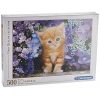 500 Parça Yetişkin Puzzle, Ginger Cat In Flowers Temalı