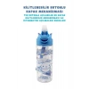 500ml Kapasiteli Temalı Silikon Pipetli Su Matarası, Kilitli