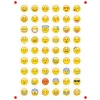 54 Adet Yuvarlak Emoji Sticker Seti (2 cm)