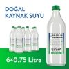6 x 750 ml Kapasiteye Sahip Cam Su Şişesi