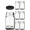67 ml Şeffaf Kavanoz Seti, Metal Kapaklı, 6 Adet