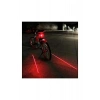 7 Fonksiyonlu Lazer Şeritli 5 LED Bisiklet Lambası