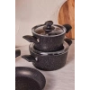 7 Parça Granit Tencere Seti, Black Renkli, Kaliteli Malzeme