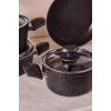 7 Parça Granit Tencere Seti, Black Renkli, Kaliteli Malzeme