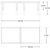 75x200 cm katlanır kamp masası, ceviz renk, geniş kullanım alanı