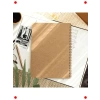 A4 Kraft Karton Kapak Çizgisiz Not Defteri, 70 Yaprak