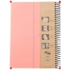 A4 Pastel Renk Spiralli Defter - 7 Konulu (Pembe)