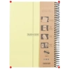 A4 Spiralli Çok Konulu Defter, Pastel Sarı, 210 Yaprak