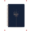 A5 Keten Kapak Süresiz Spiralli Ajanda - Lacivert