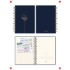 A5 Keten Kapak Süresiz Spiralli Ajanda - Lacivert