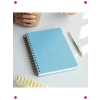 A5 Mavi Spiralli Sert Kapak Kareli Defter