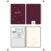 A5 Spiralli 16 Aylık Akademik Ajanda - Bordo