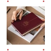 A5 Spiralli Keten Kapak Süresiz Ajanda - Bordo