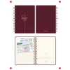 A5 Spiralli Keten Kapak Süresiz Ajanda - Bordo