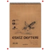 A5 Spiralli Kraft Eskiz Defteri - 90 gr, 50 Yaprak