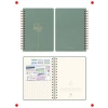 A5 Süresiz Spiral Keten Planlayıcı Ajanda Yeşil