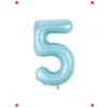 Açık Mavi Rakam Folyo Balon - 80 cm
