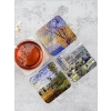 Ahşap Bardak Altlığı Seti, Claude Monet Temalı, 6lı