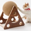 Ahşap İpli Kedi Oyuncak Topu Tırmalama için