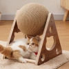 Ahşap İpli Kedi Oyuncak Topu Tırmalama için