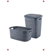 Antrasit Kirli Çamaşır Sepeti ve Selesi Seti