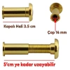 Ayarlanabilir Çaplı Çelik Kapı Dürbünü, 35-50 mm Boyutlarında