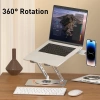 Ayarlanabilir Laptop Standı, 360° Döner Tasarım, Katlanabilir