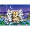 Ayışığında Sallanan Kedicikler 500 Parça Puzzle