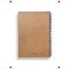B5 Spiralli Kraft Kapaklı Kareli Defter