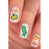 Bahar Çiçekleri Temalı Tırnak Dövmesi Seti - Nail Art