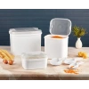 Beyaz 10 L + 4,5 L + 1,6 L Saklama Kabı Seti