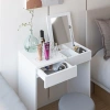 Beyaz Makyaj Masası, 2 Çekmeceli, 70x42 cm
