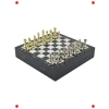 Büyük Boy Metal Satranç Takımı & Mermer Desen Tahta