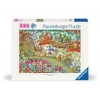 Çiçekli Mantar Evler Temalı 1000 Parça Puzzle