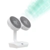 Çift Başlı USB Şarjlı Fan, LED Gece Lambası ile Uzun Çalışma Süresi