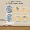 Çift Başlı USB Şarjlı Fan, LED Gece Lambası ile Uzun Çalışma Süresi